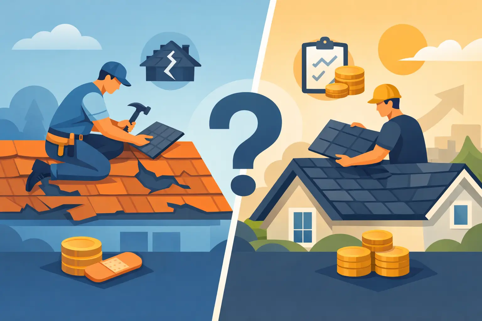 Roof Repair or Replacement? What Pays Off