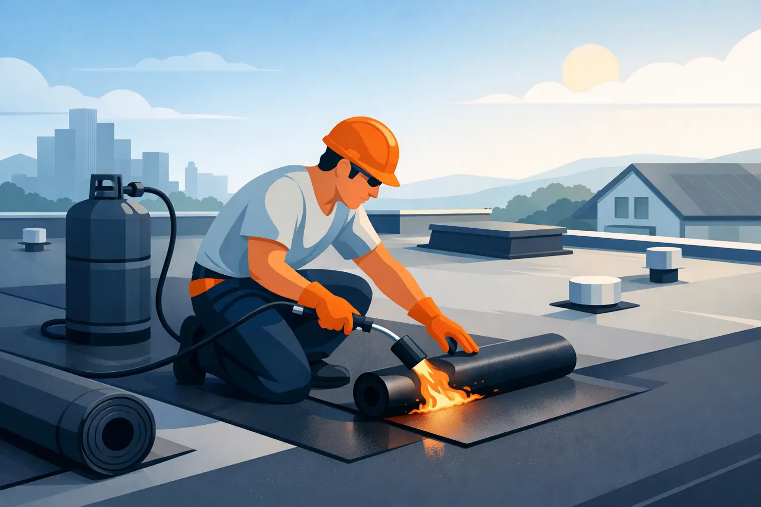 What Is Torch Down Roofing?