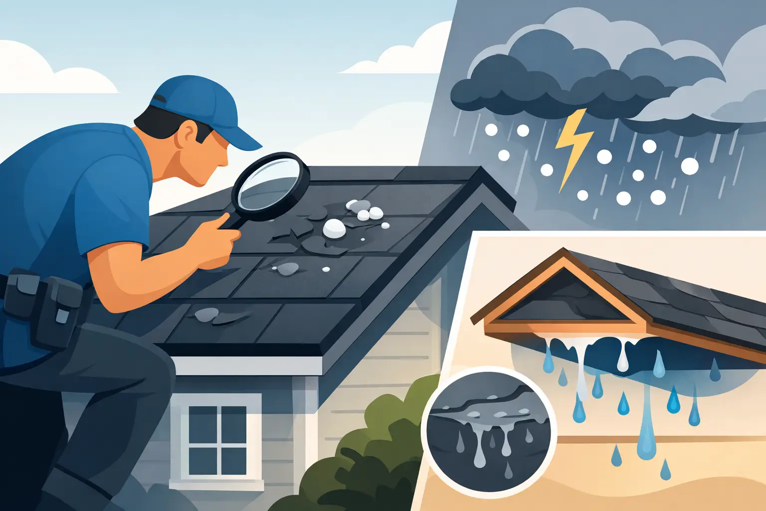 How to Spot Roof Hail Damage Before Leaks Start